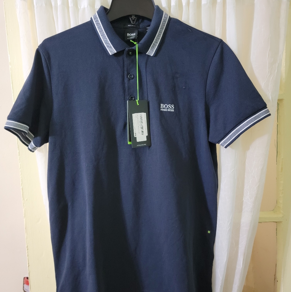 Men "HUGO BOSS " Shirt (Navy Blue)